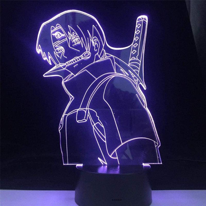 Photo 1 of BTEVX Acrylic 3D Lamp for Kid Itachi Anbu LED Anime Lamp Naruto Figure Nightlight Bedroom Decor Anime Light (Emitting Color : with A Controller)-with A...
