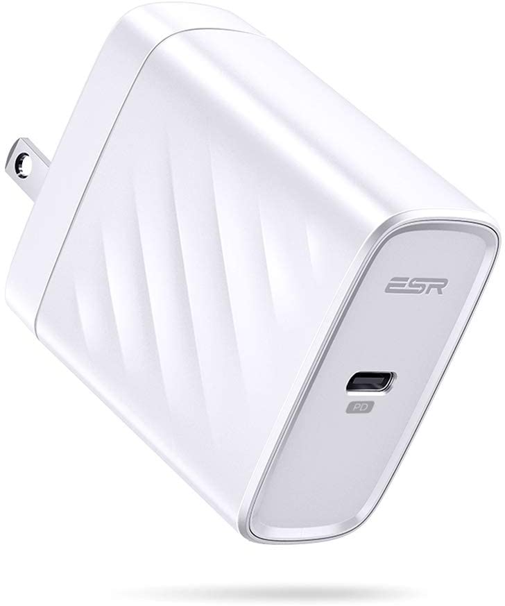 Photo 1 of ESR 30W PD Charger, Compact USB-C Wall Charger with Foldable Plug, Compatible with iPhone 12/Pro/Mini/Pro Max, iPad Pro, MacBook, Pixel, Galaxy, AirPods Pro
