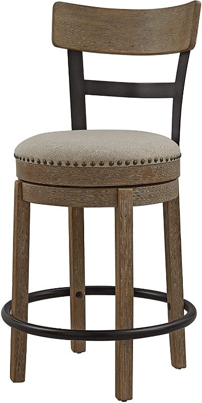 Photo 1 of Ball & Cast HSA-1001B-2 swivel counter height stools, 24" barstool, Taupe fabric