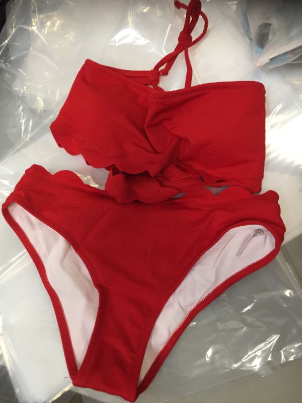 Photo 1 of 2 PIECE SMALL RED SWIM SUIT WOMENS 