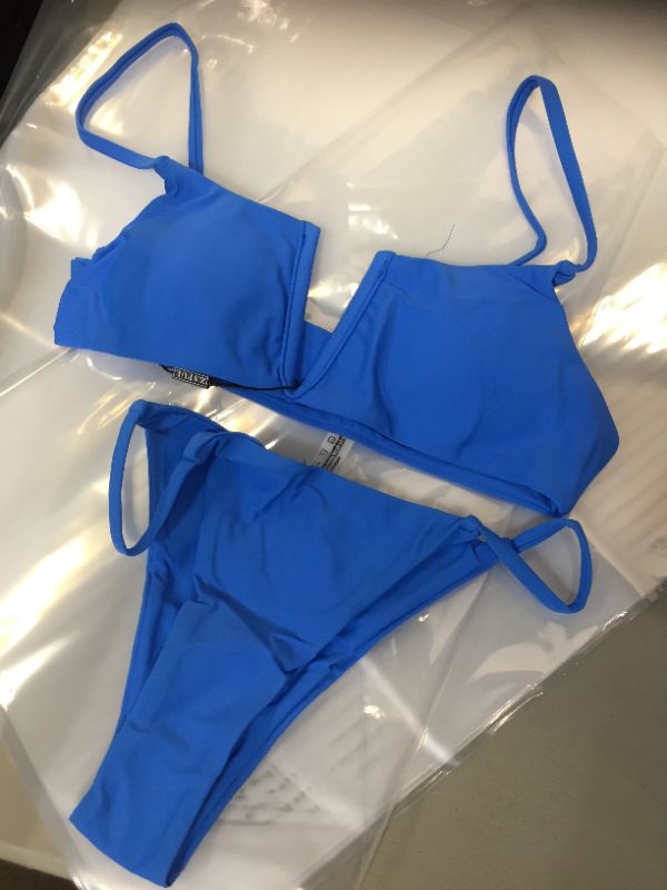 Photo 1 of 2 PIECE WOMENS BLUE SWIM SUIT 