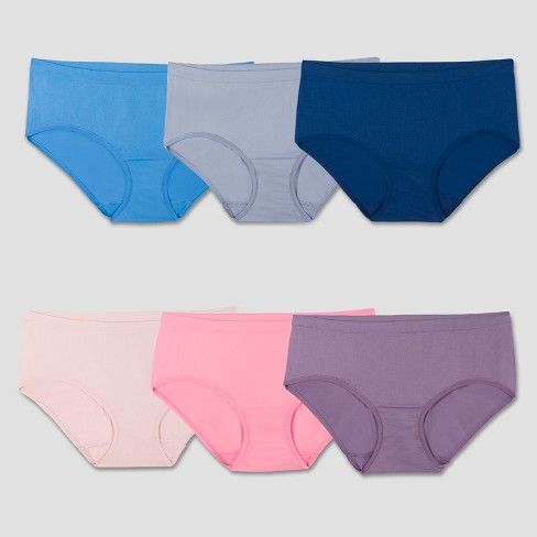 Photo 1 of Fruit of the Loom Women's 7pk Seamless Low-Rise Briefs - Colors May Vary 5 SMALL