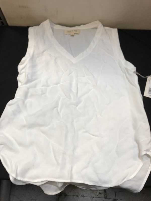 Photo 2 of WHITE V NECK TANK