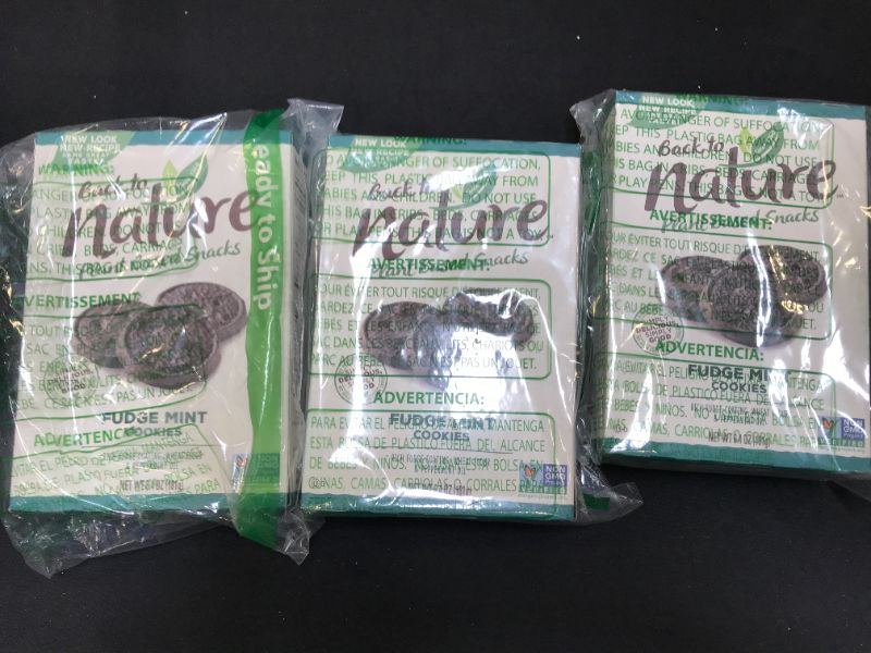 Photo 2 of Back to Nature Plant Based Snacks Fudge Mint Cookies 6.4 oz. Box EXP 8/2021