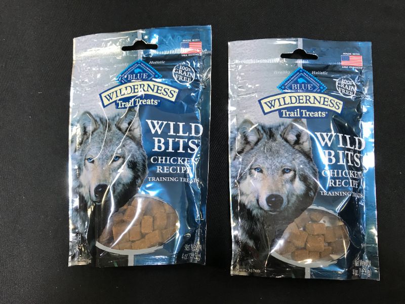 Photo 2 of Blue Buffalo Wilderness 100% Grain-Free Wild Bits Chicken Recipe Dog Treats - 4oz 2PK