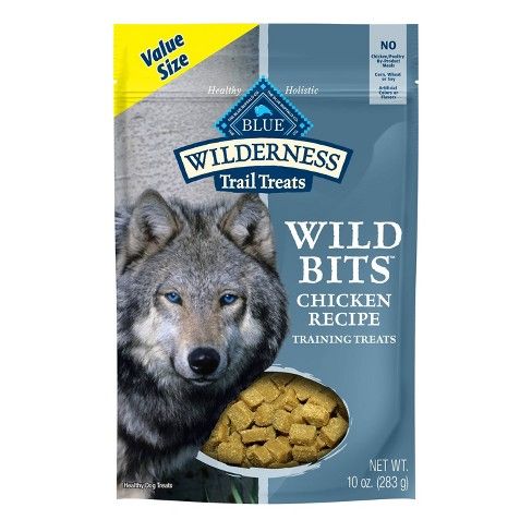 Photo 1 of Blue Buffalo Wilderness 100% Grain-Free Wild Bits Chicken Recipe Dog Treats - 4oz 2PK