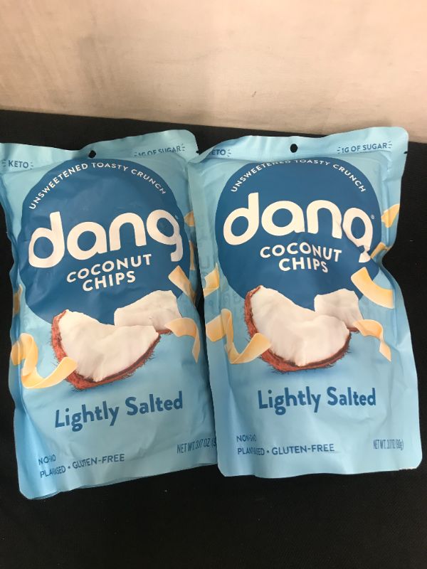Photo 1 of Dang Lightly Salted Coconut Chips - 3.17oz 2 pack - exp- July 29/21