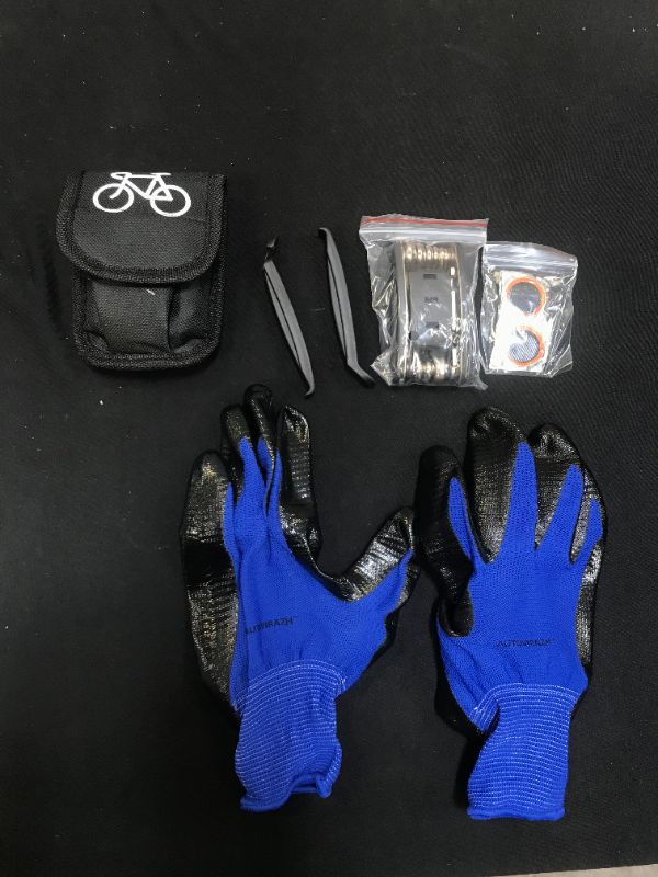 Photo 1 of ( brand - ponwec ) multifunction 16 in 1 bike cycling repair tool kit and gloves 