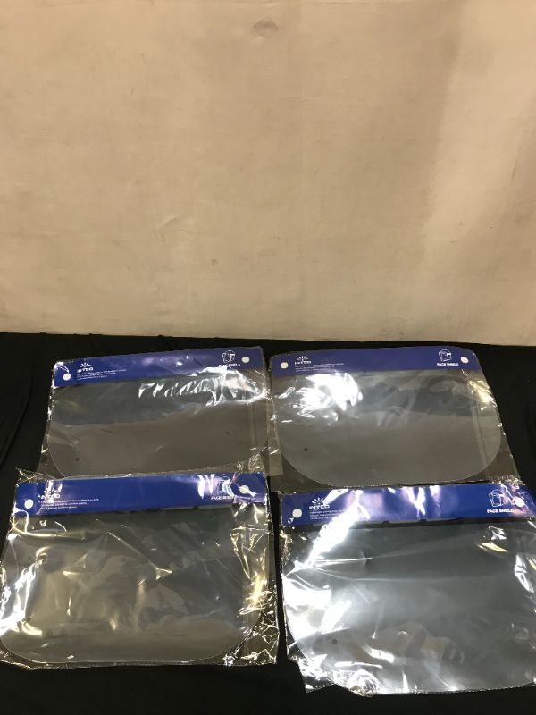 Photo 1 of 4 pack face shields  