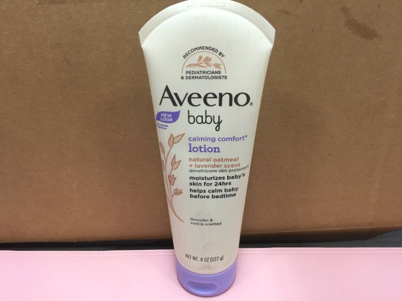 Photo 1 of Aveeno Baby Calming Comfort Lotion with Oatmeal & Lavender Scent - 8oz