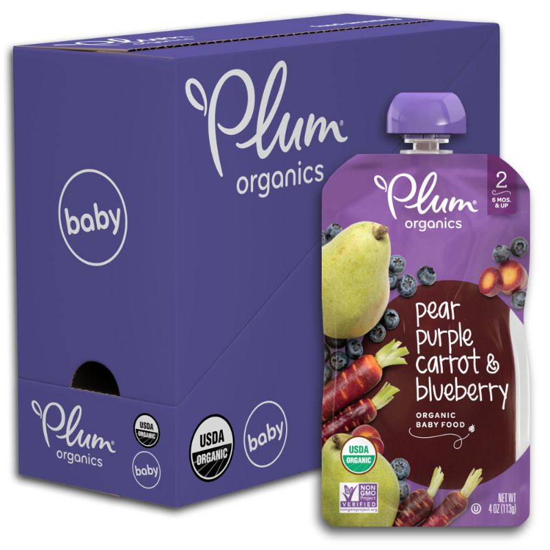 Photo 1 of Blueberry, Pear & Purple Carrot Baby Food Pouches exp 17-09-2021
