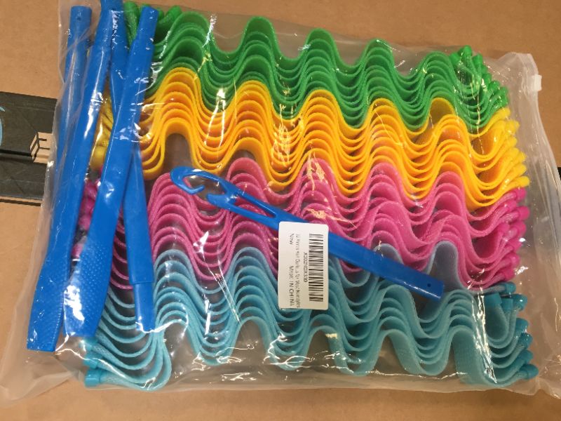 Photo 2 of 32 Pieces Hair Curlers 17 Inch Wave Formers Styling Kit