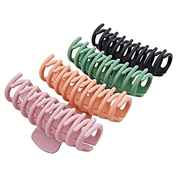 Photo 2 of Large Hair Claw Clips Strong Hold Barrette for Thick Hair 4 PC