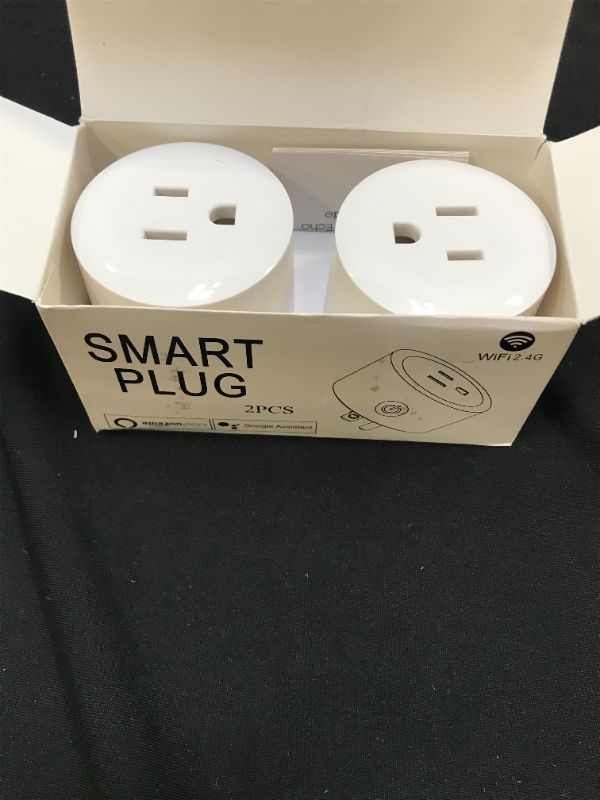 Photo 2 of Smart Plug 2-Pack Mini Smart Outlet WiFi Smart Switch Compatible with Alexa & Google Home, No Hub Required, Remote Control Your Device from Anywhere, Timing Function