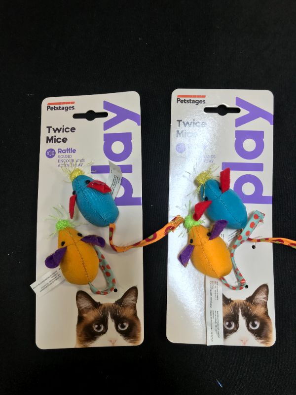 Photo 2 of (2 Pack) Petstages Mice Catnip Cat Toy