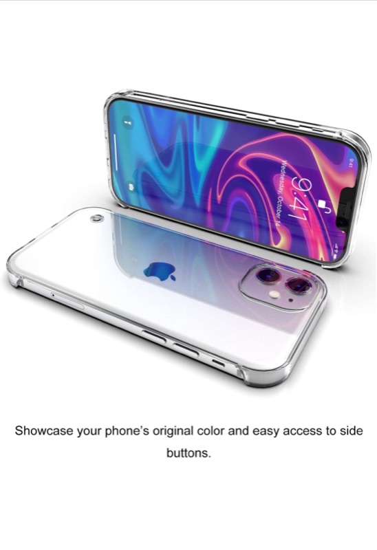 Photo 4 of ANHONG Compatible with iPhone 12/12 Pro 6.1 Inch, Minimal Ultra-Thin Frameless Anti-Scratch Hard Plastic Cover Case