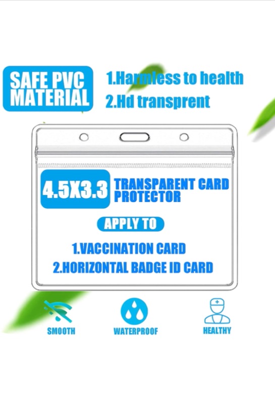 Photo 7 of 3/5/10/20Pack - Covid Vaccination Card Holder,CDC Vaccination Card Protector 4.5 X 3.3 Inches Immunization Record Vaccine Card Holder with Resealable Zip.(20Pack)