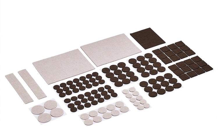 Photo 1 of Amazon Basics Felt Furniture Pads, Beige and Brown, 133 pcs 3 packs