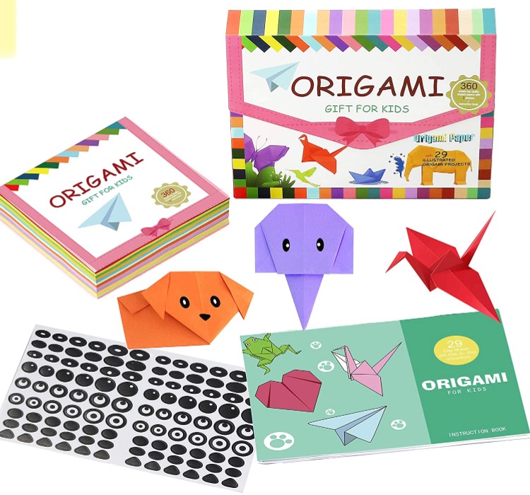 Photo 1 of Origami Kit - 360 Origami Sheets 6 x 6 Inch Square with 12 Vivid Colors,Same Color on Both Sides,29 Origami Projects Instruction Book, 2 Sheets Stickers for Kids' Creative Origami Craft 2 boxes