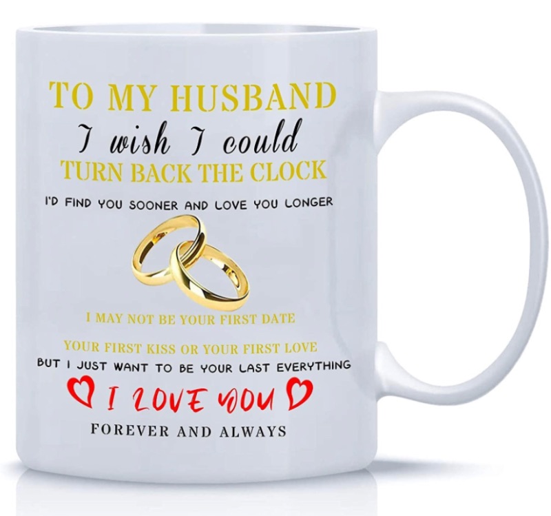 Photo 1 of ZOORON To My Husband I Wish I Could Turn Back The Clock Husband Coffee Mugs,Husband Gift From Wife For Wedding Anniversary, Valentine'S Day,Birthday, 11 Oz Husband Coffee Cup