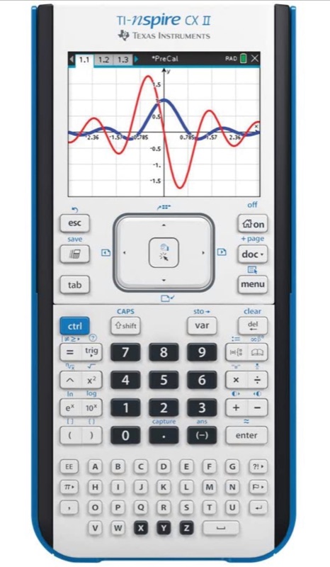 Photo 1 of Texas Instruments TI-Nspire CX II Color Graphing Calculator with Student Software (PC/Mac)