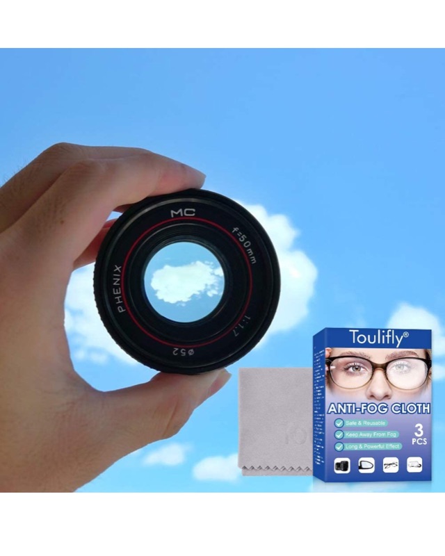 Photo 3 of Anti Fog Lens Wipes, Eyeglasses Anti-Fog Cleaning Cloths,Anti Fog Cloth for Eyeglasses,Eyeglasses, Tablets, Camera Lenses, Screens,Mirrors,Motorcycle Helmet, Keyboards and Delicate Surfaces 3PCS