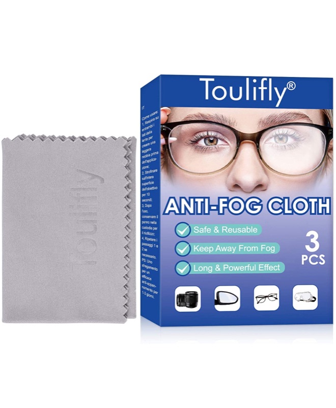 Photo 1 of Anti Fog Lens Wipes, Eyeglasses Anti-Fog Cleaning Cloths,Anti Fog Cloth for Eyeglasses,Eyeglasses, Tablets, Camera Lenses, Screens,Mirrors,Motorcycle Helmet, Keyboards and Delicate Surfaces 3PCS