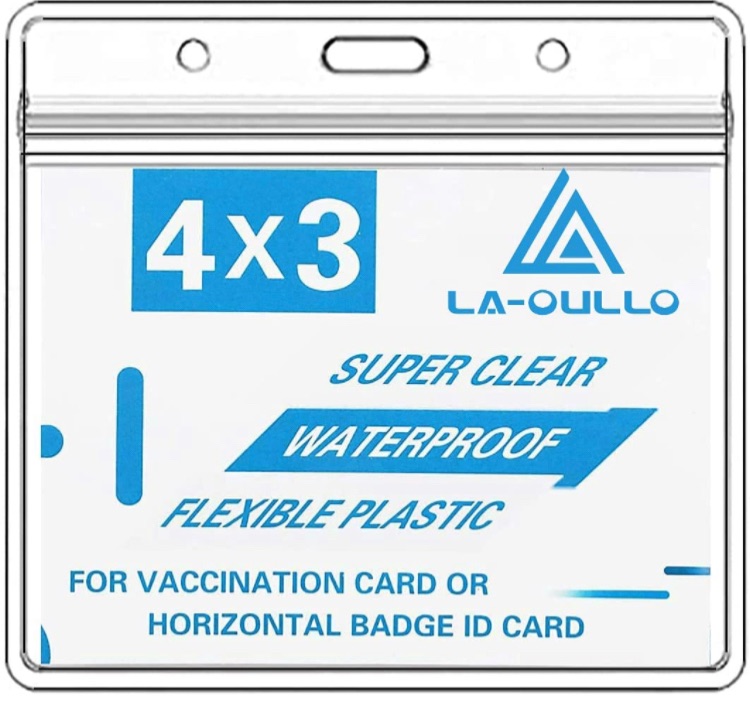 Photo 2 of 5PCS CDC Voccino Record Card Protector 4 x 3'', Clear Vinyl Plastic Sleeve ID Card Holder Name Tags Badge Holders with Waterproof Type Resealable Zip, Immonizoti Record Voccino Cards Holder 2 sets

CDC Vaccination Card Protector 4 X 3 in for Immunization 