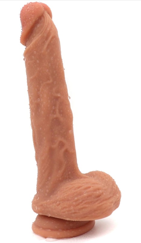 Photo 1 of 9 INCH Realistic Dildo with Strong Suction Cup - Meersee Lifelike Dong Sex Toy for Clitoris Anal Vaginal G-spot Stimulation, Waterproof Flexible Dildos with Curved Shaft, Hands-Free & Ultra-Soft