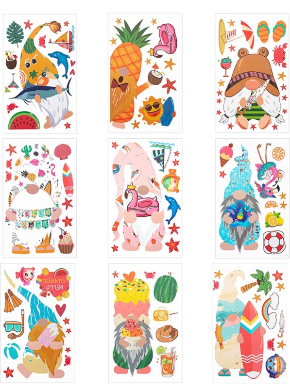 Photo 2 of 9 Sheets Summer Gnome Static Window Clings- Double Sided Sea Beach Themed Faceless Doll Fruit Window Decals Stickers in 9 Styles Party Favors for Summer Home Cafe Restaurant Glass Door Window Decors

Keep Christmas Great Merry Christmas Garden Flag Christ