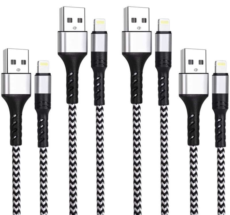 Photo 1 of Four pack of USB to lightning cables. 2 - 3ft, 2 - 6ft.