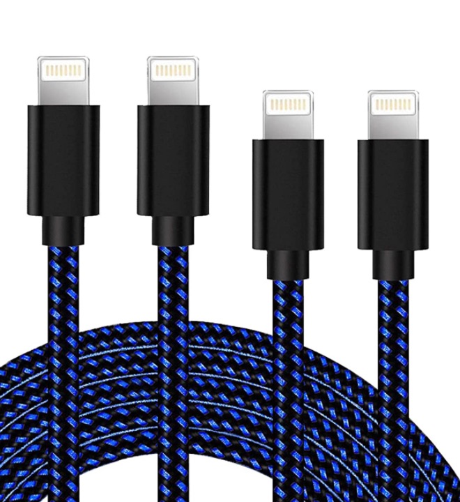 Photo 1 of Four pack of USB to lightning cables. 2 - 3ft, 2 - 6ft.