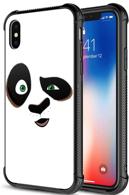 Photo 1 of CARLOCA iPhone XR Case,Funny Panda Face iPhone XR Cases for Girls Boys,Graphic Design Shockproof Anti-Scratch Drop Protection Case for Apple iPhone XR
