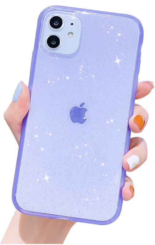 Photo 1 of Caka Clear Case for iPhone 12 iPhone 12 Pro Case for Girls Women, Girly Case Flowers Clear Floral Pattern Soft TPU Transparent Protective Case for iPhone 12 iPhone 12 Pro 6.1 inches (Blue Green)

Anynve Compatible with iPhone 11 Case Clear Glitter,Sparkle