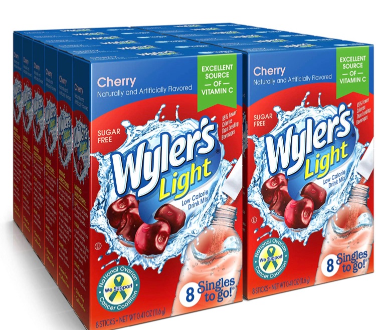 Photo 1 of Wyler's Light Singles To Go Powder Packets, Water Drink Mix, Cherry, 96 Single Servings (Pack of 12)