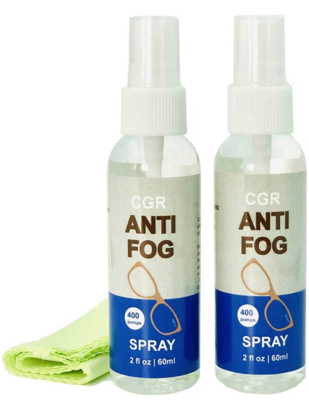 Photo 1 of CGR Anti Fog Spray for Glasses: (2PK) 2 oz Spray | Prevents Fog on All Lenses and Glasses, Sunglasses, Goggles, PPE | Safe on All Lenses | DEFOG it 2 boxes