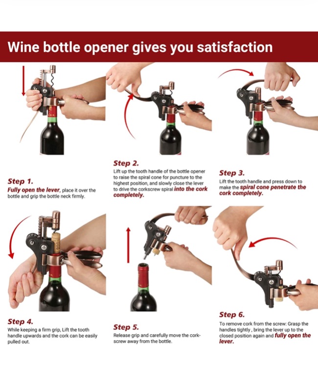 Photo 4 of Wine Bottle Opener Corkscrew Set-[2020 Upgraded] Holleringlan Wine Opener Kit With Foil Cutter,Wine Stopper And Extra Spiral