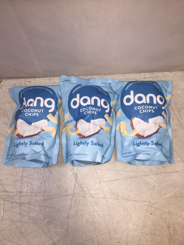 Photo 1 of Dang Lightly Salted Coconut Chips - 3.17oz 3 pack