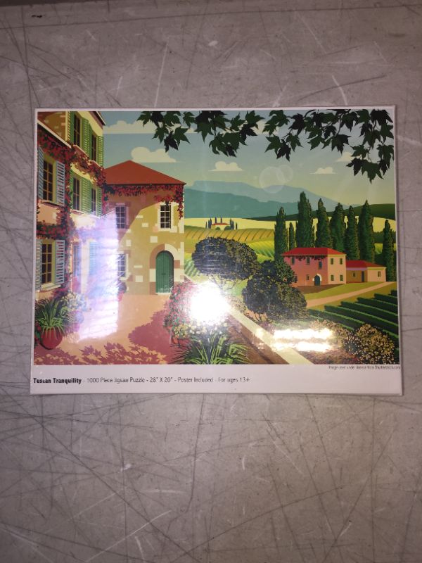 Photo 1 of Colorcraft 1000 Piece Jigsaw Puzzle, Tuscan Tranquility