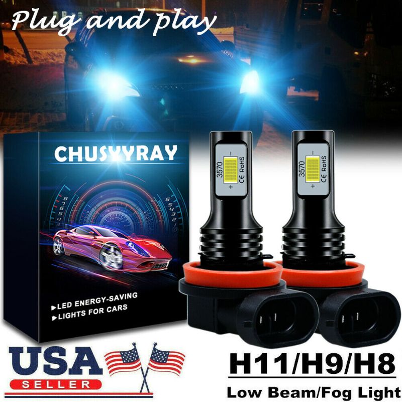 Photo 2 of CHUSYYRAY H11 LED Headlight Bulb Fit 2011-2018 Dodge Grand Caravan High Beam Kit
