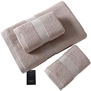 Photo 1 of CHARS Bath Hand Towel Sets - 100% Cotton Premium Quality Bath Sheet for Bathroom Hotel Spa - 3 Piece Highly Absorbent Bathroom Towels Set?1 Bath Towels, 2 Hand Towels (Brown)