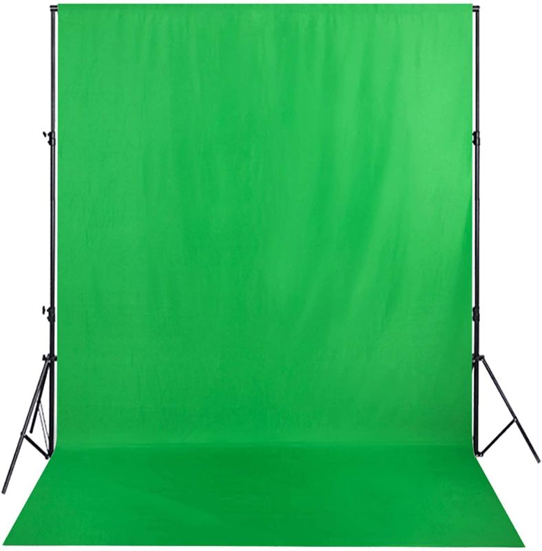 Photo 1 of 5x7ft Green Background Polyester Backdrop,Photo Studio, High Density Screen for Video Photography and Television AP002(does not include stand)