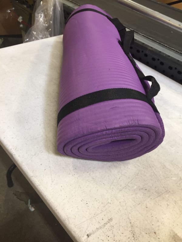 Photo 2 of BalanceFrom GoYoga All-Purpose 1/2-Inch Extra Thick High Density Anti-Tear Exercise Yoga Mat with Carrying Strap