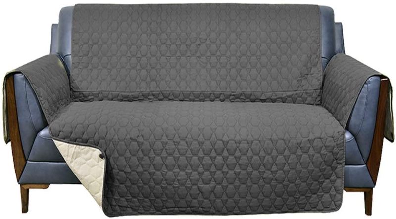 Photo 1 of RBSC Home 46 Inch Loveseat Cover 100% Waterproof Slipcovers Anti-Slip Couch Covers for Leather Loveseat Slipcovers for Pets Dog Cats Washable Protector(46",Darkgray)