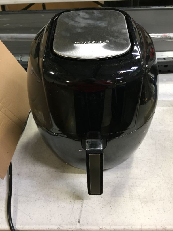 Photo 1 of 8-in-1 5.8 Qt. Black Electric Air Fryer with Recipe Book