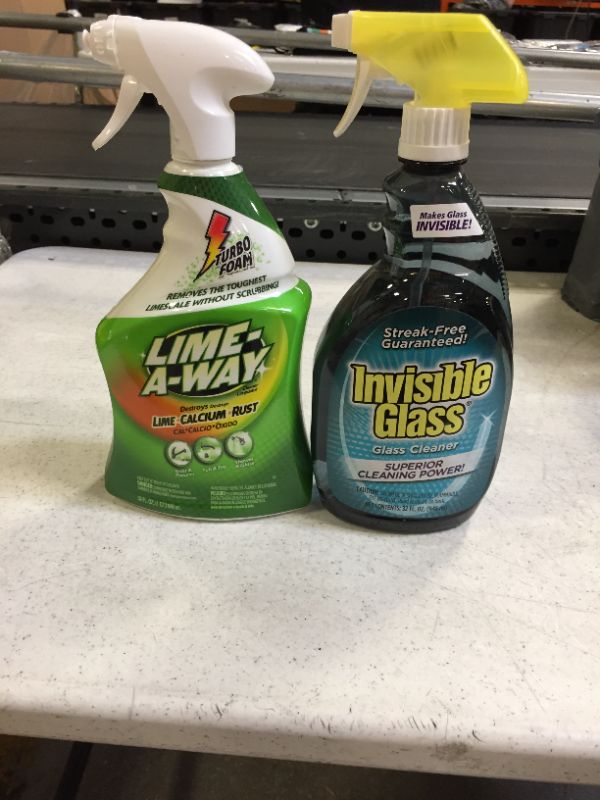 Photo 1 of 1 lime away and 1 invisible glass cleaner 