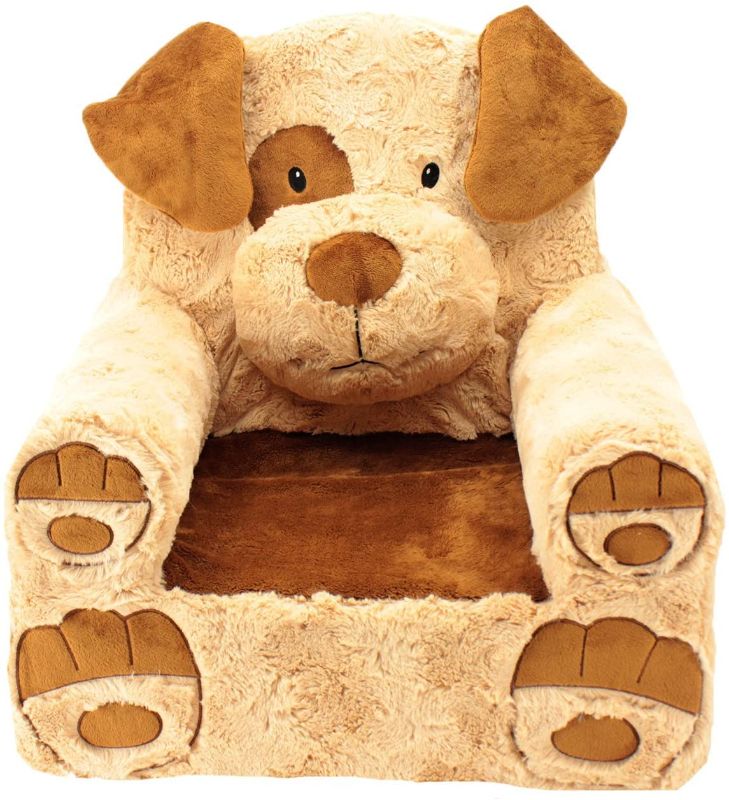 Photo 1 of Animal Adventure | Sweet Seats | Tan Dog Children's Plush Chair, Larger :14" x 19" x 20"
