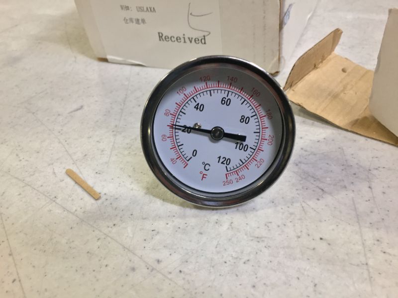 Photo 1 of 1/2" stainless steel thermometer for moonshine