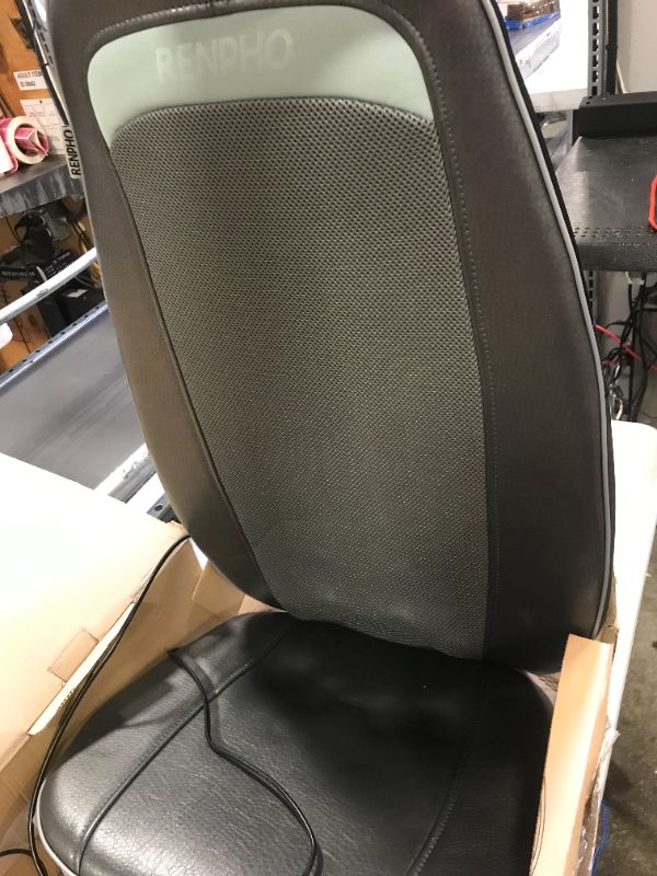 Photo 1 of Back Massager, RENPHO S-Shaped Shiatsu Massage Seat Cushion with Vibration, Heat, Deep Kneading Rolling, Massage Chair Pad for Shoulder Waist Hips Muscle Pain Relief. Use at Home & Office