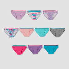 Photo 1 of Hanes Girls' 10pk Sporty Bikini - Colors May Vary 10 SOME USED